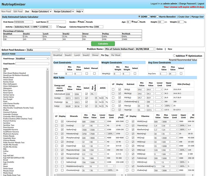 Nutrioptimizer
